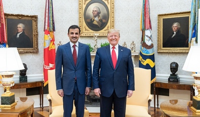HH the Amir with US President
